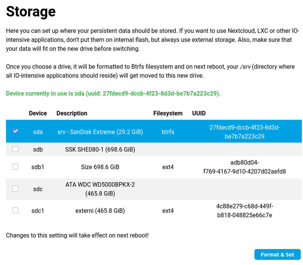 Old storage plugin from Foris